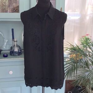 Black Sleeveless Blouse